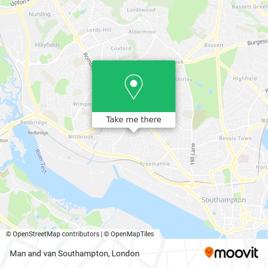 Man and van Southampton map