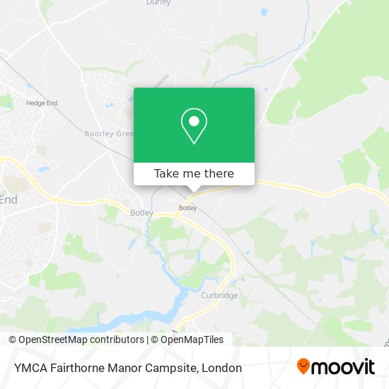YMCA Fairthorne Manor Campsite map