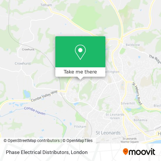 Phase Electrical Distributors map