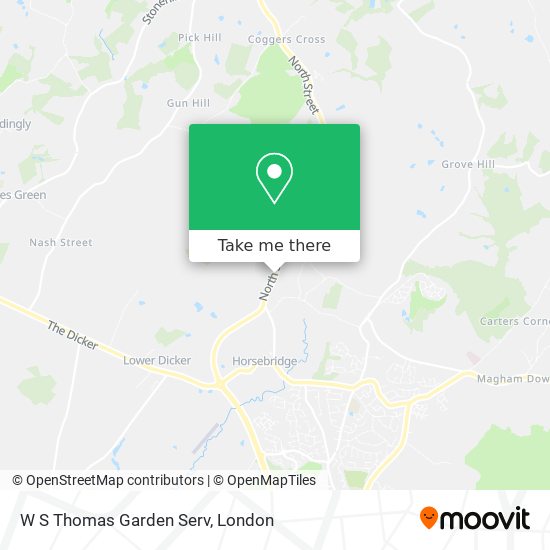 W S Thomas Garden Serv map