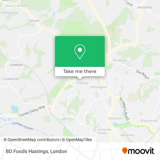 BD Foods Hastings map
