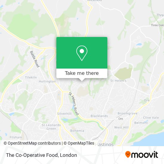 The Co-Operative Food map