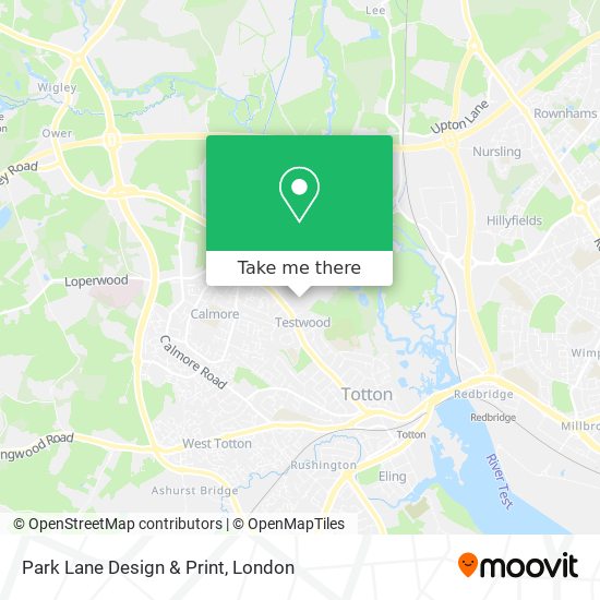 Park Lane Design & Print map