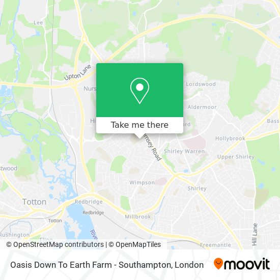 Oasis Down To Earth Farm - Southampton map
