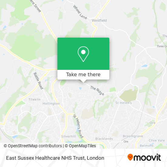 East Sussex Healthcare NHS Trust map