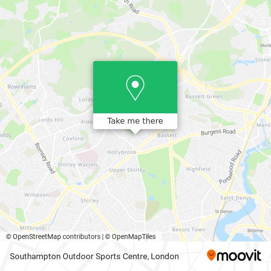 Southampton Outdoor Sports Centre map