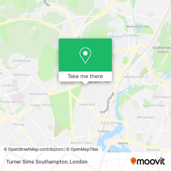 Turner Sims Southampton map