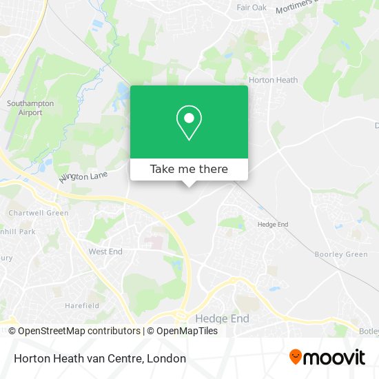 Horton Heath van Centre map