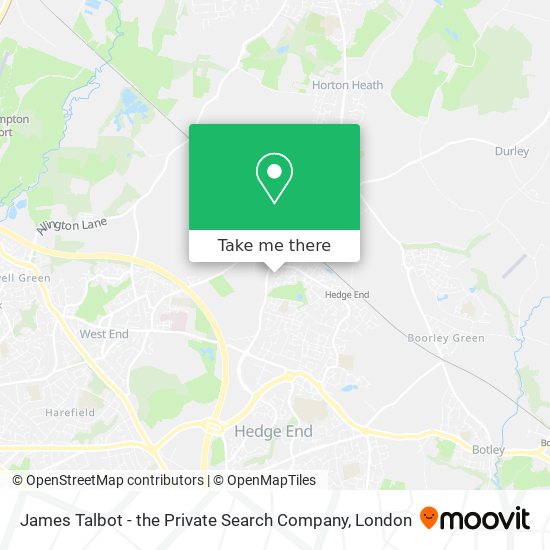 James Talbot - the Private Search Company map