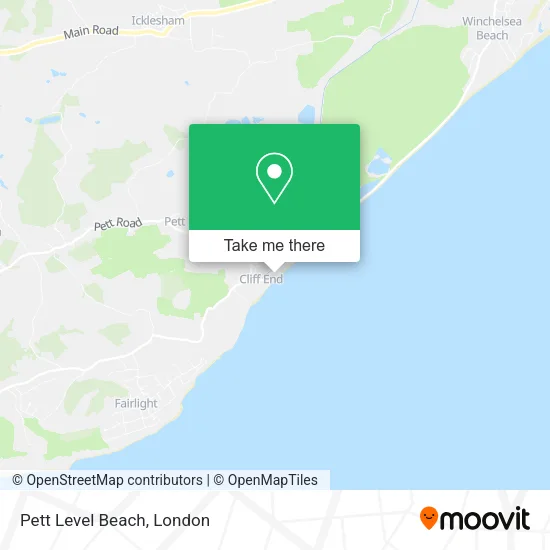 Pett Level Beach map