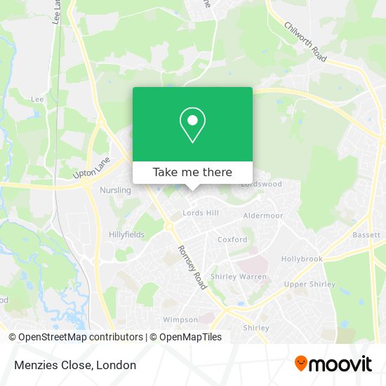Menzies Close map