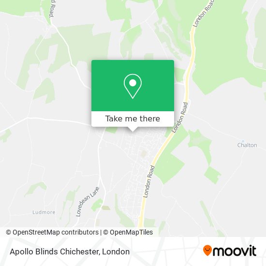 Apollo Blinds Chichester map