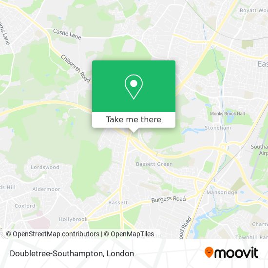 Doubletree-Southampton map