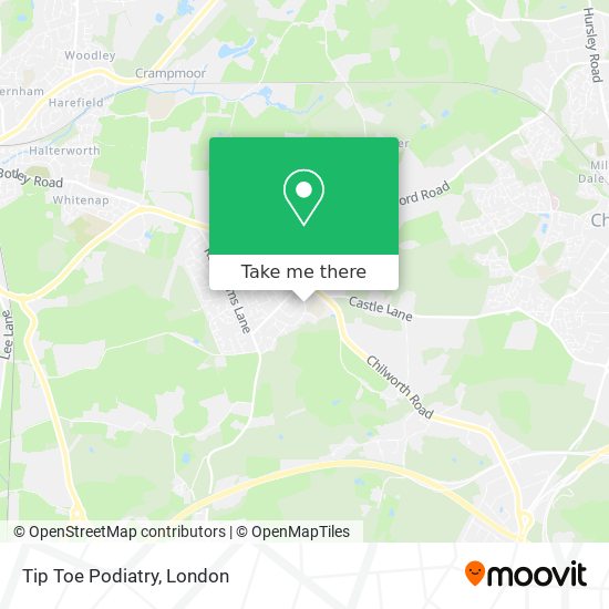 Tip Toe Podiatry map