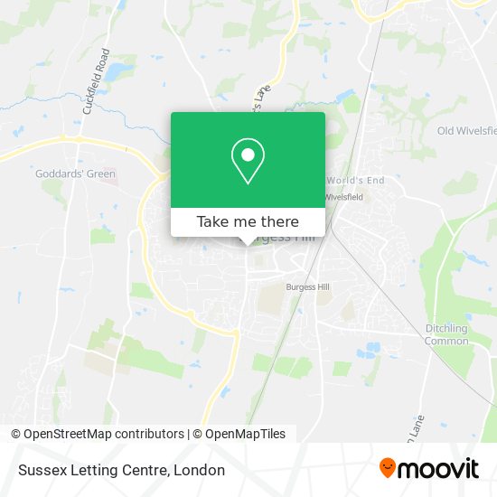 Sussex Letting Centre map