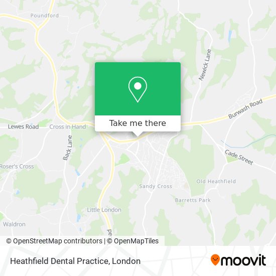 Heathfield Dental Practice map
