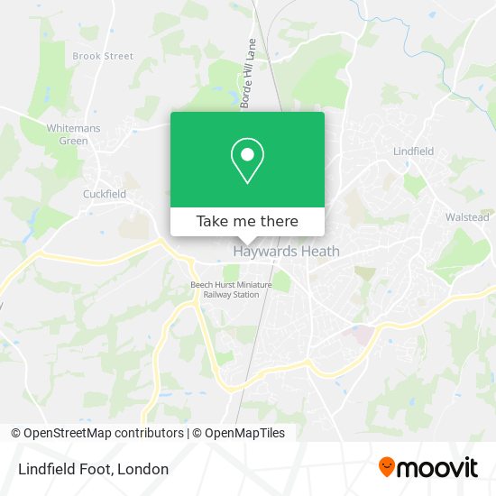 Lindfield Foot map