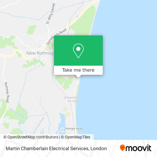 Martin Chamberlain Electrical Services map