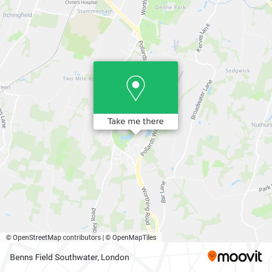 Benns Field Southwater map