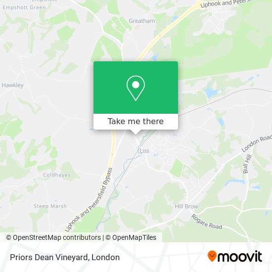 Priors Dean Vineyard map