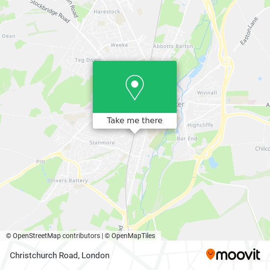 Christchurch Road map