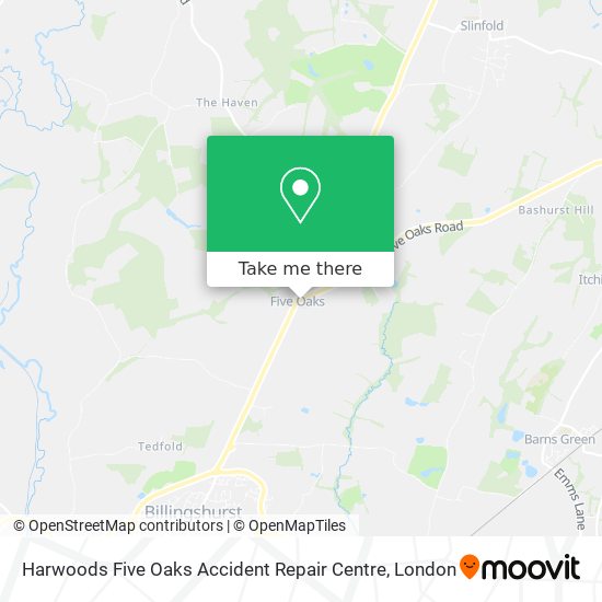 Harwoods Five Oaks Accident Repair Centre map