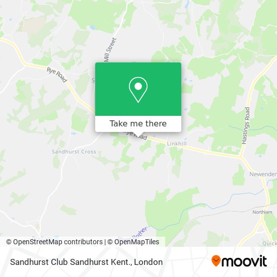 Sandhurst Club Sandhurst Kent. map