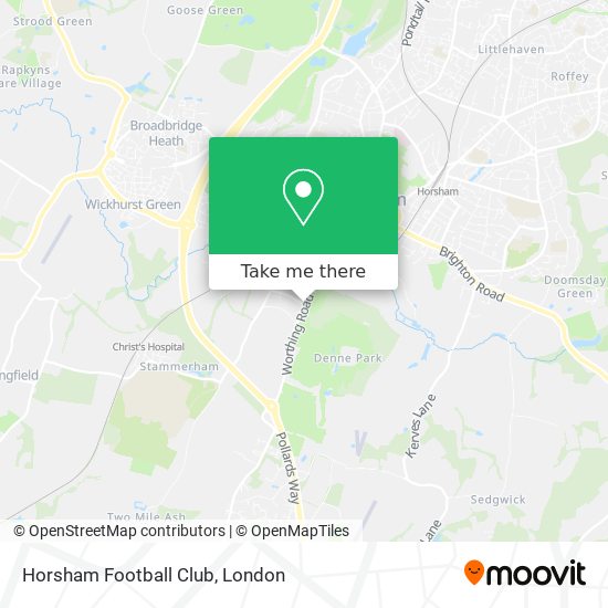Horsham Football Club map