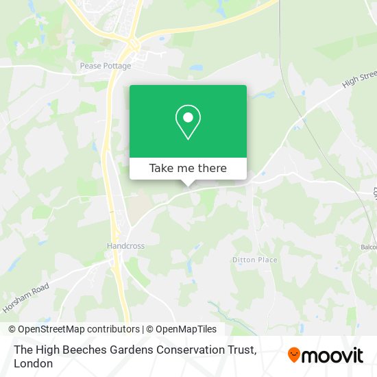 The High Beeches Gardens Conservation Trust map