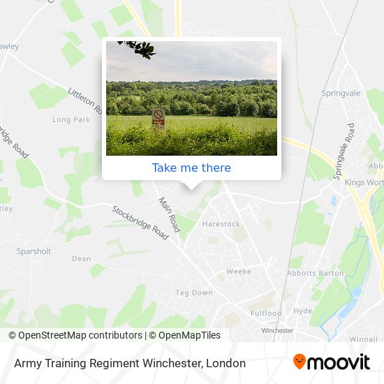 Army Training Regiment Winchester map
