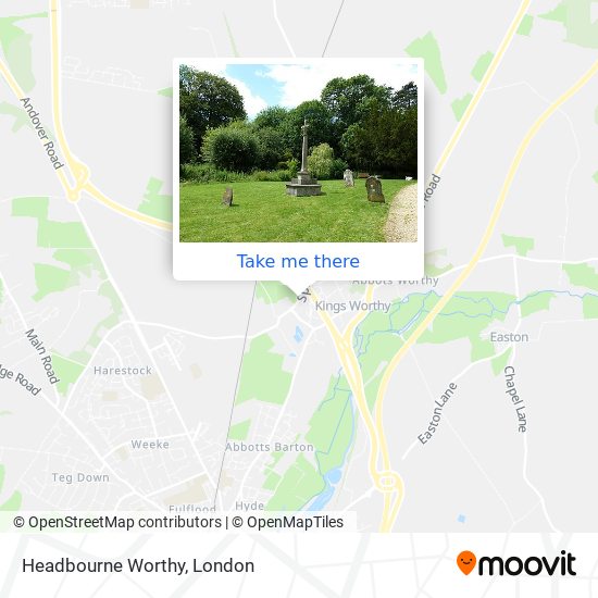 Headbourne Worthy map