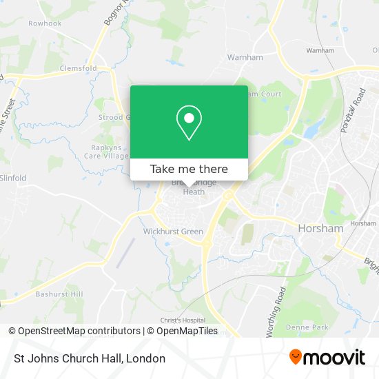 St Johns Church Hall map