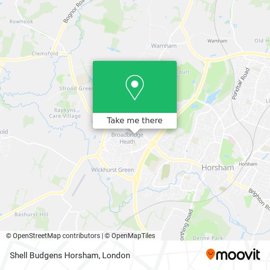 Shell Budgens Horsham map
