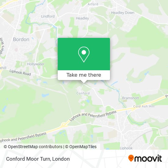 Conford Moor Turn map