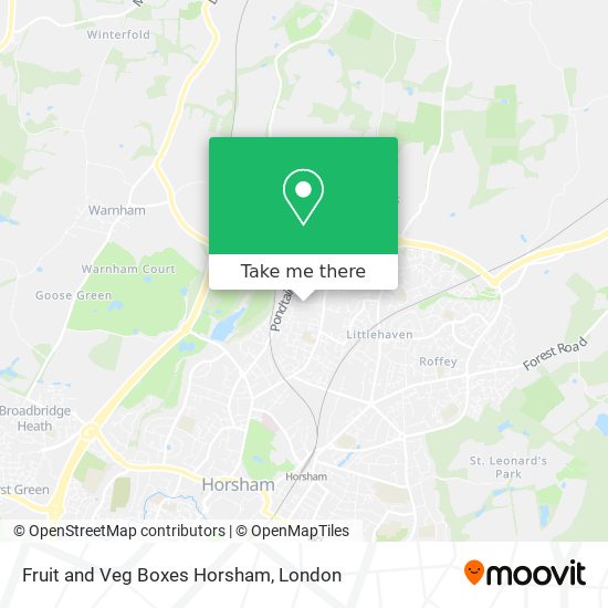 Fruit and Veg Boxes Horsham map
