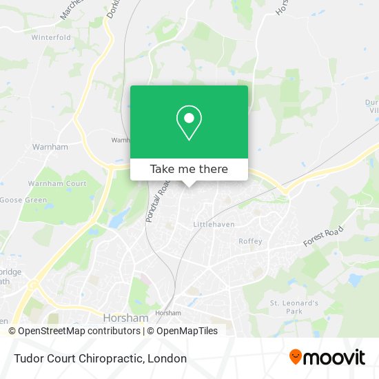 Tudor Court Chiropractic map