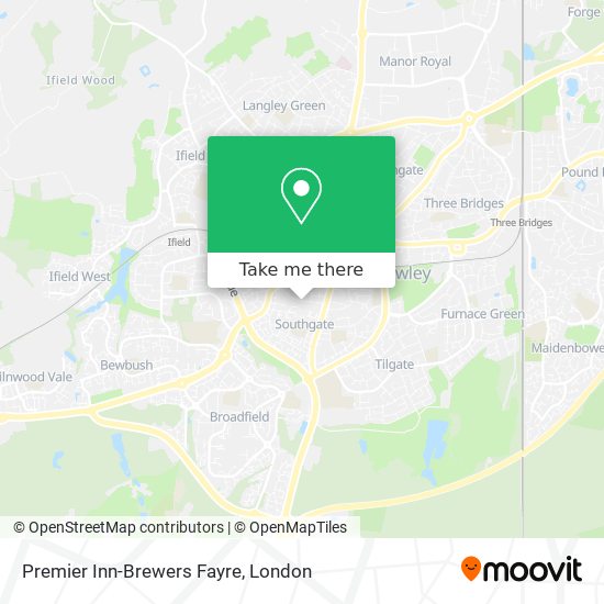 Premier Inn-Brewers Fayre map