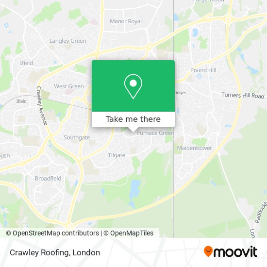Crawley Roofing map