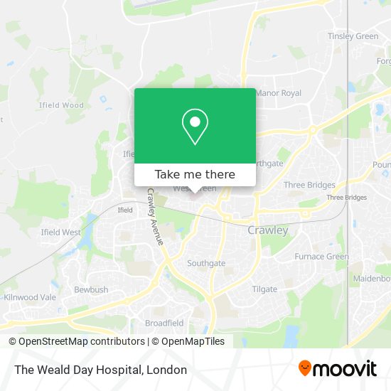 The Weald Day Hospital map