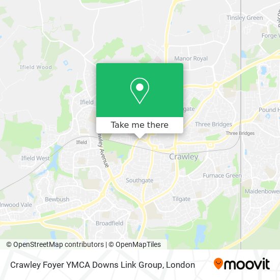 Crawley Foyer YMCA Downs Link Group map