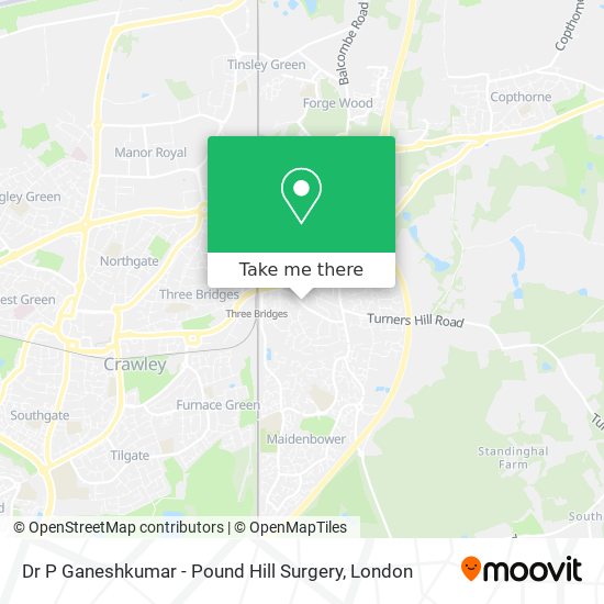 Dr P Ganeshkumar - Pound Hill Surgery map