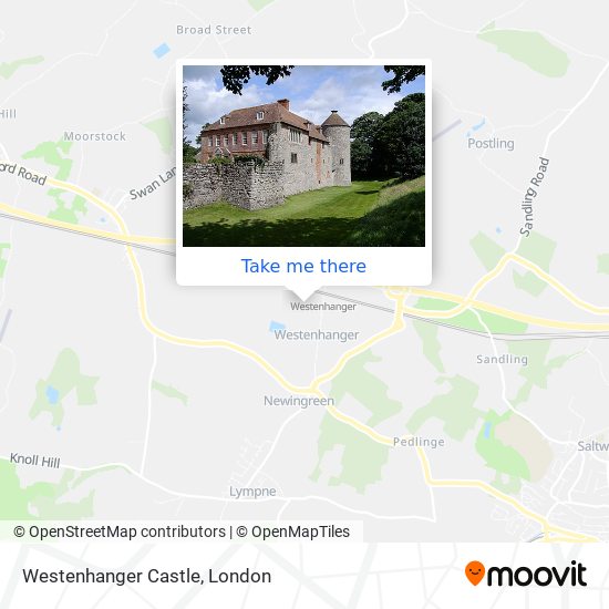 Westenhanger Castle map