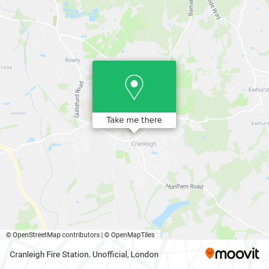 Cranleigh Fire Station. Unofficial map