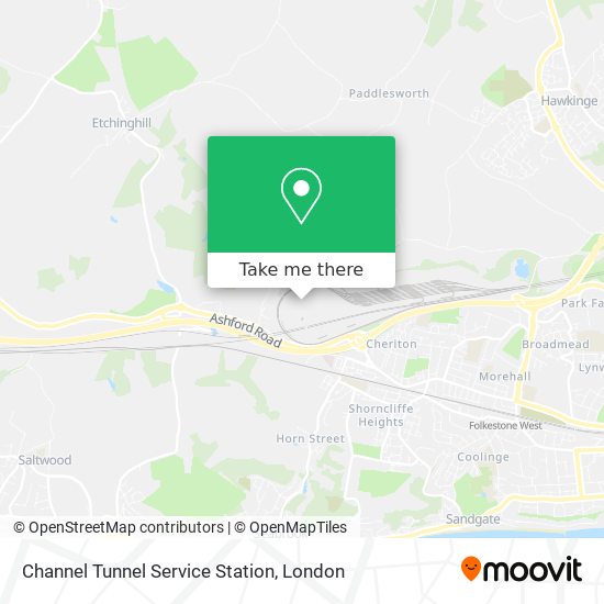 Channel Tunnel Service Station map