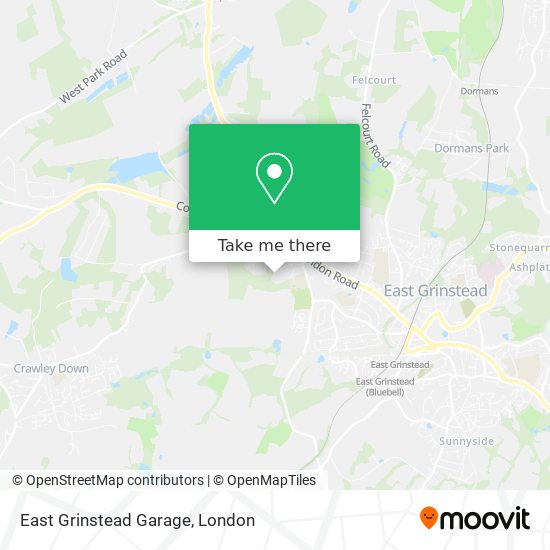 East Grinstead Garage map