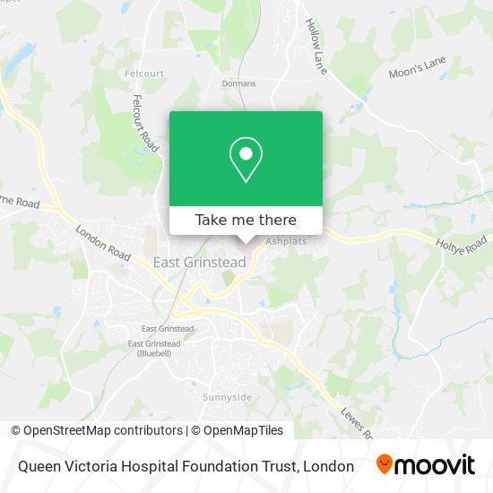 Queen Victoria Hospital Foundation Trust map