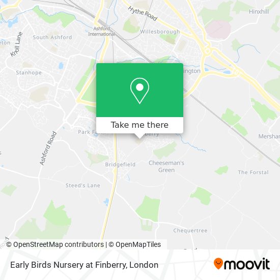 Early Birds Nursery at Finberry map