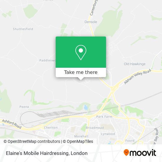 Elaine's Mobile Hairdressing map