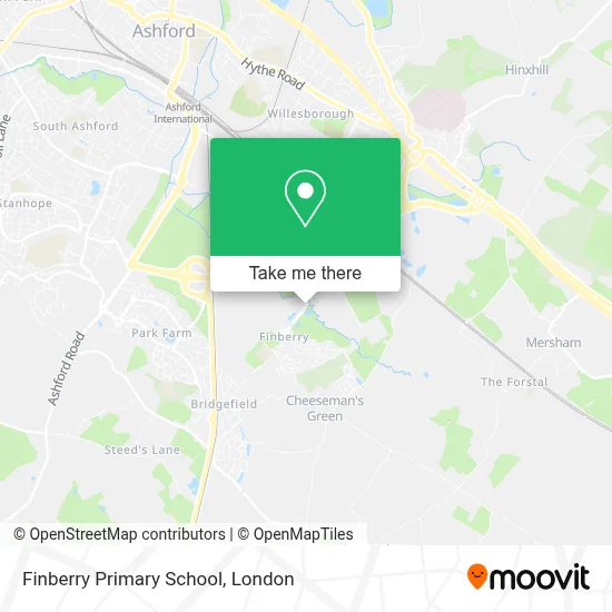 How to Get to Finberry Primary School in Ashford by Bus or Train?