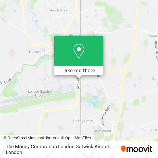 The Money Corporation London Gatwick Airport map